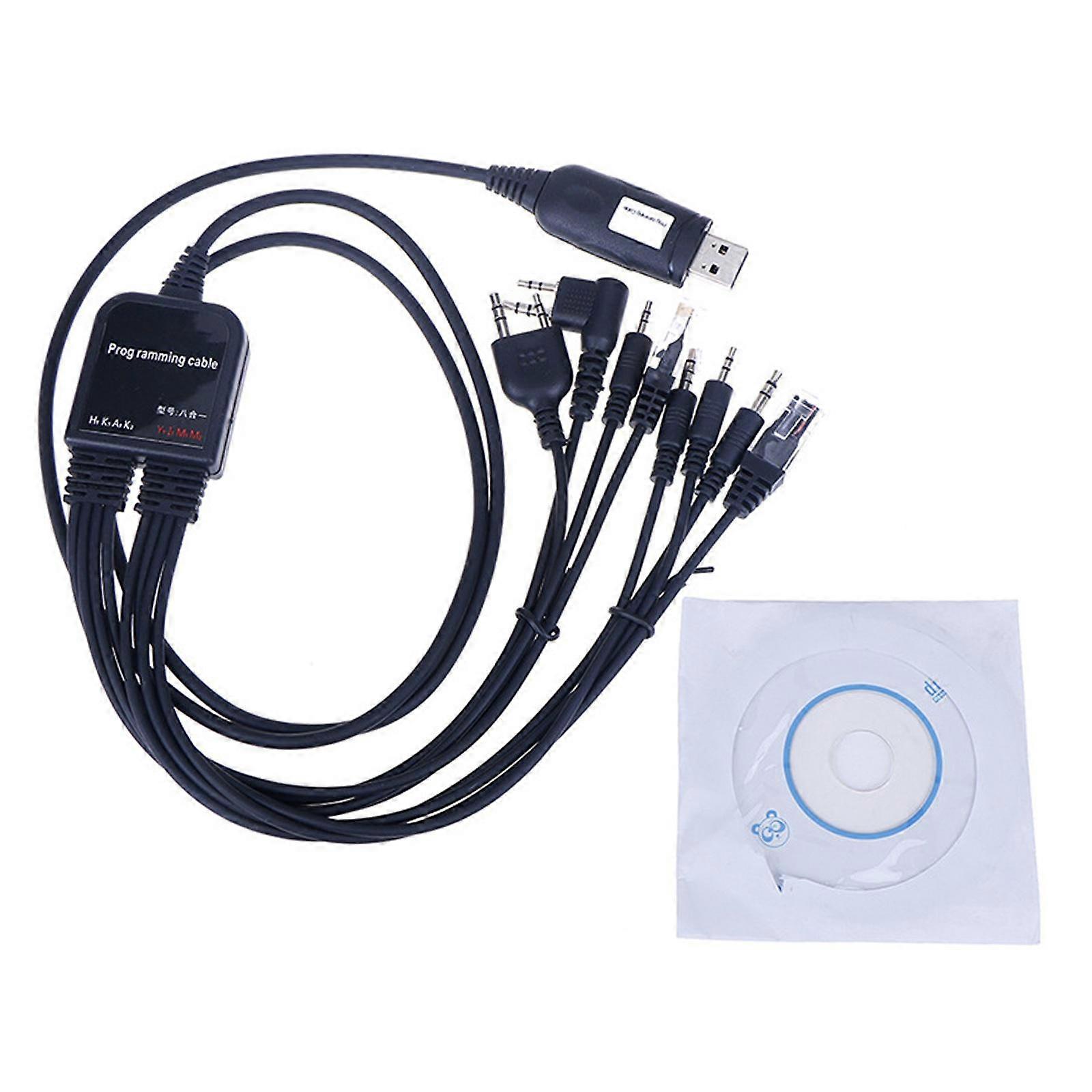 8 in 1 USB Programming Cable Connector Plug and Play for Outdoor Activities