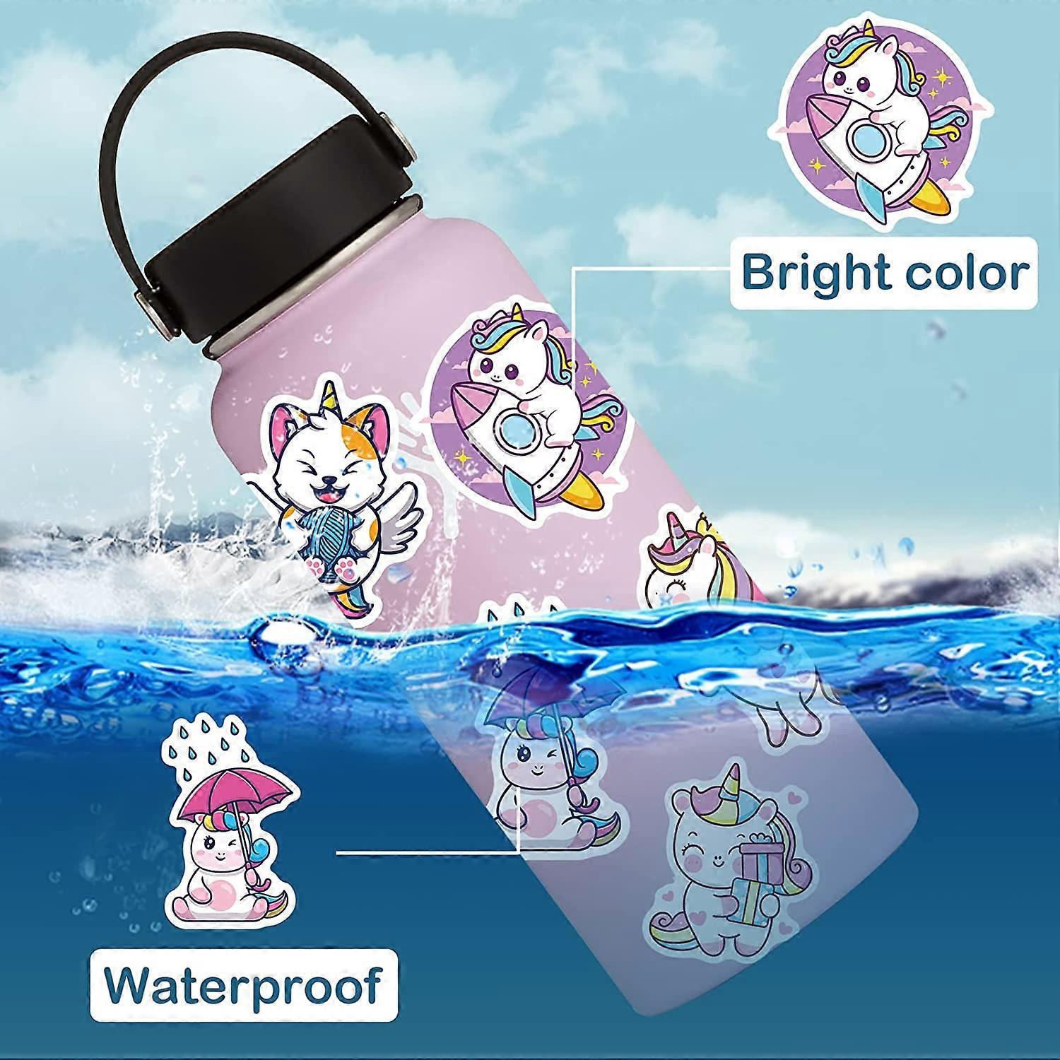 100 pz Unicorno Adesivi, Simpatico Estetico Unicorno Adesivi Impermeabili, Adesivi In Vinile per Bottiglia D'acqua, Computer Portatile, Telefono, Skateboard Adesivi per Adolescenti Ragazze K | IT