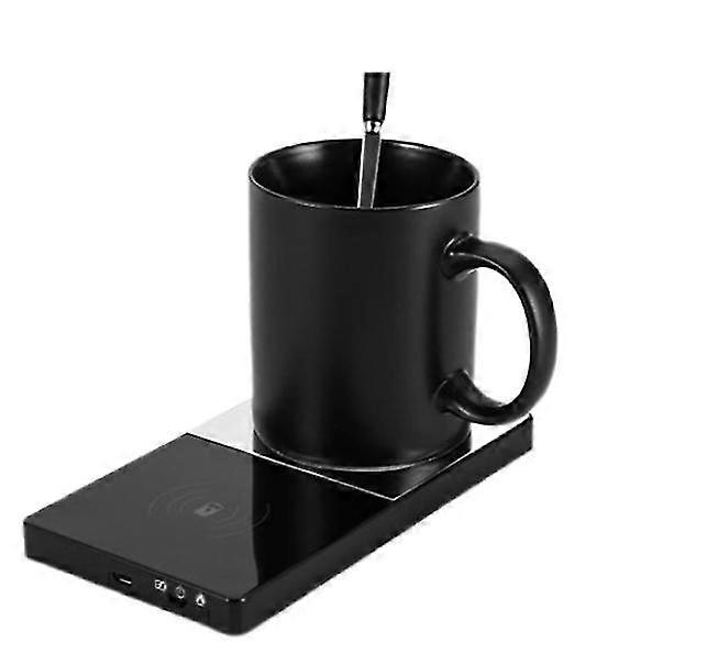 ワイヤレス充電器付きカップウォーマー2 in 1ヒーティングマグカップウォーマーホームオフィス用