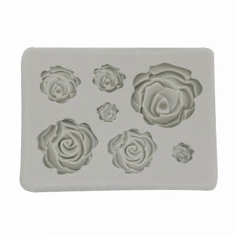 2 PCS  3D Rose Flower Cake Decoration Silicone Mold