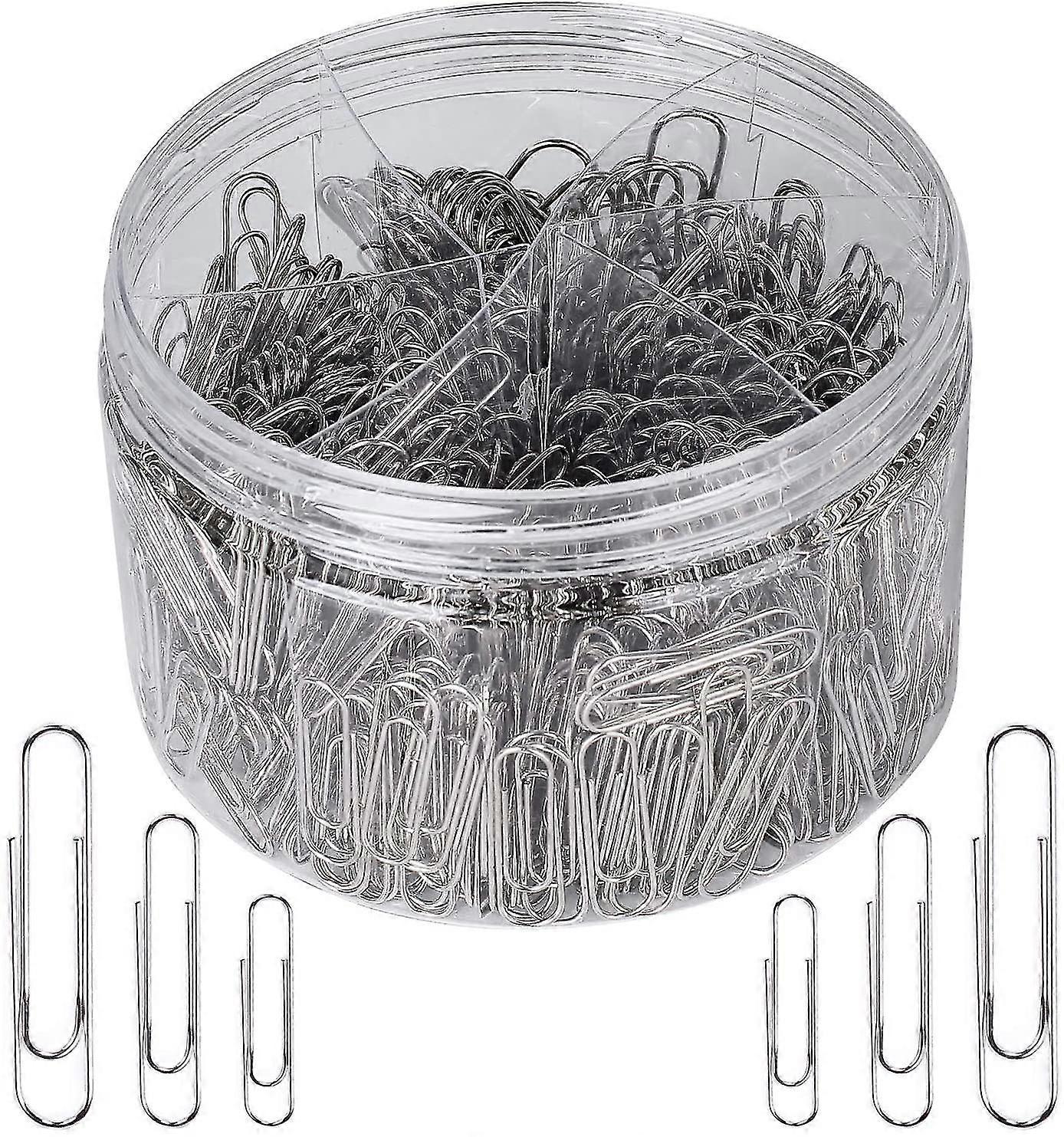 ペーパークリップ 700 ピース 1.1 インチ & 1.3 インチ & 2 インチの盛り合わせサイズ 中・大型スライバー ペーパークリップ オフィススクール病院ドキューム用