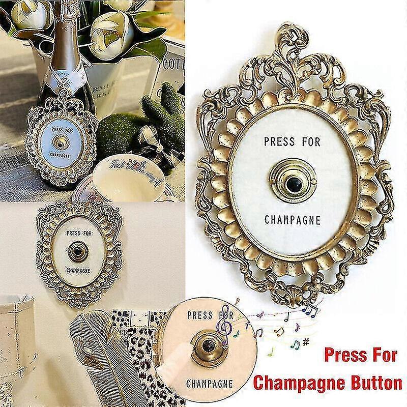 Ring Mini Press Champagne Button, Press Champagne Door Ring