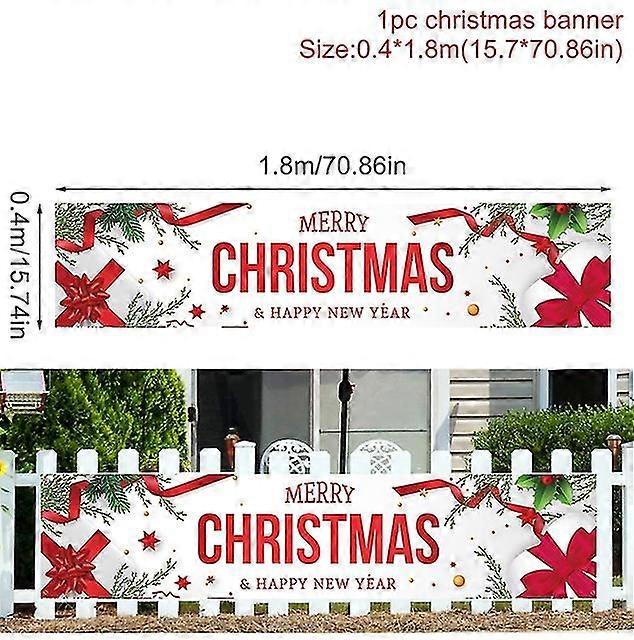 Outdoor Banner Merry Decorations For Home 2023 Outdoor Decor Xmas Navidad Noel Natal Happy New Year 2024
