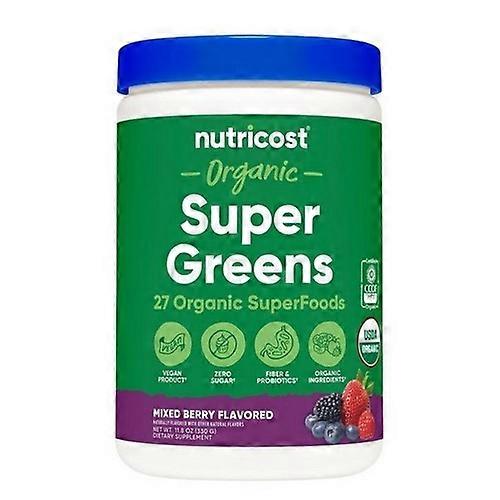 نوتريكوست مسحوق عضوي سوبر جرينز بمزيج التوت ، 10 حصص