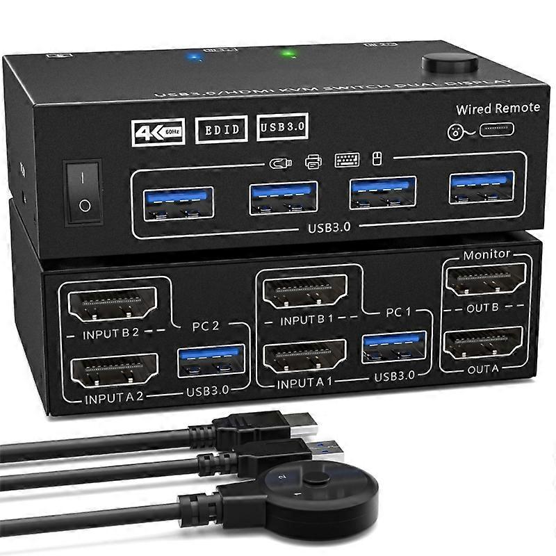 USB3.0 High Definition Port 2Channel KVM Switcher Enhances Display Experience