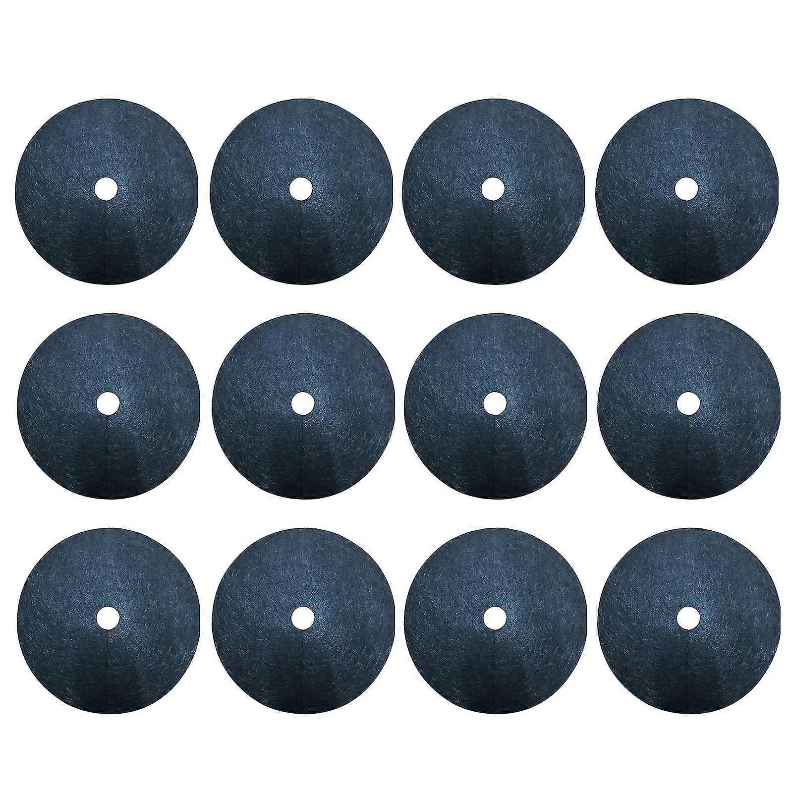 Black Durable Tree Protector Mat Barrier for Gardens and Balconies - 24 Pcs