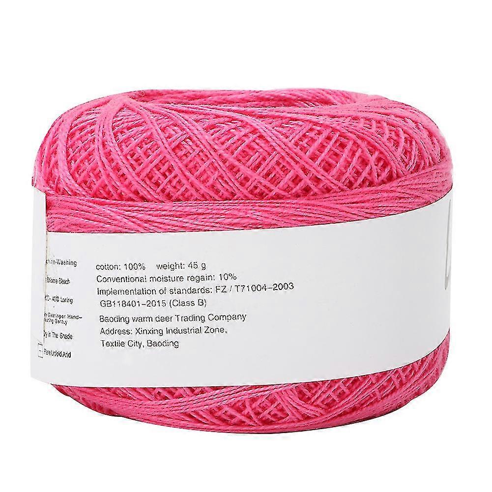 Light Thin Line Hand Crocheted Lace Cotton Summer Silk (6615 Rose Red)