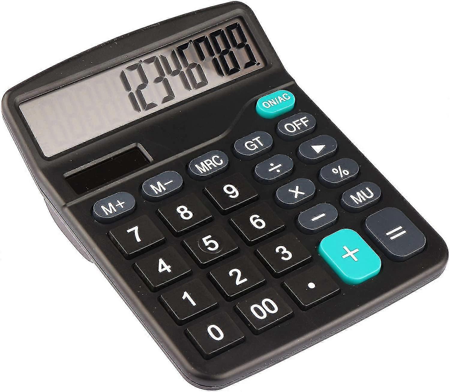 12 Digit Desktop Calculator Big Button Solar Powered Desktop Calculator