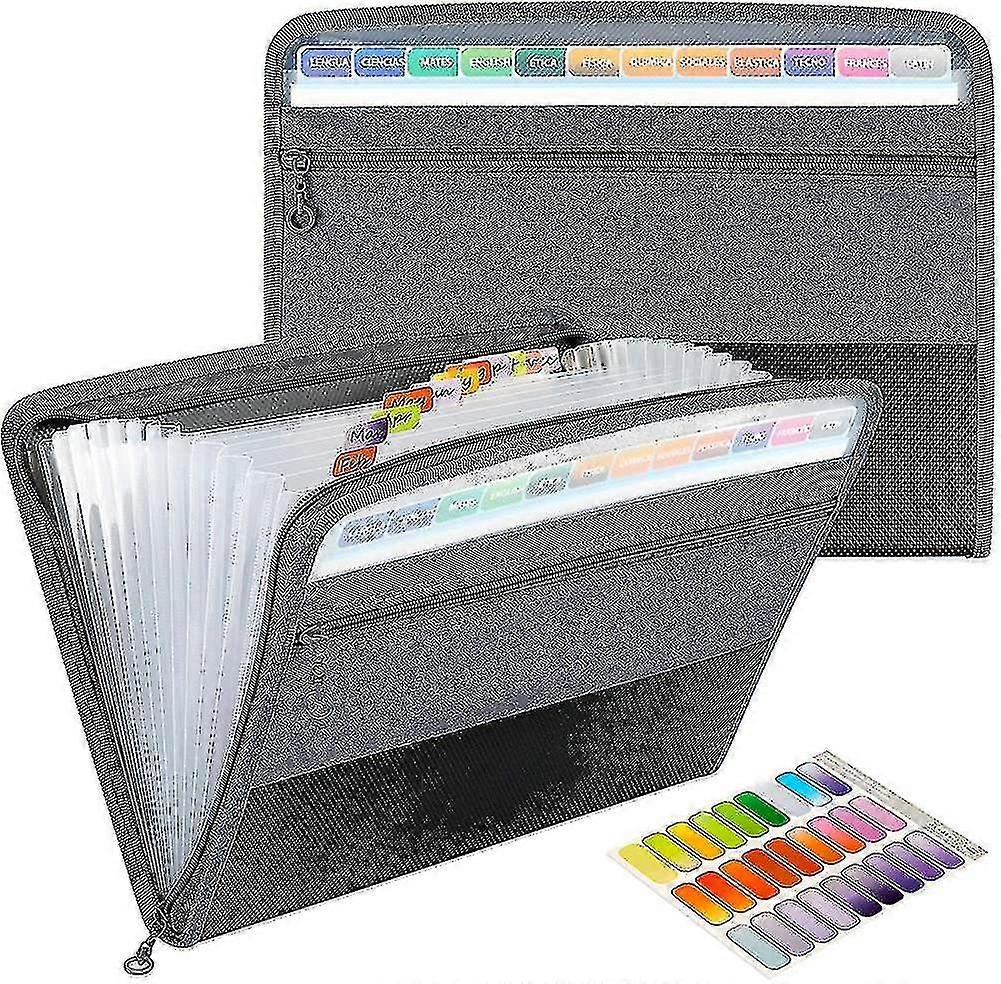 Document Folder A4, Folder With 13 Compartments A4, Waterproof Accordion Folder
