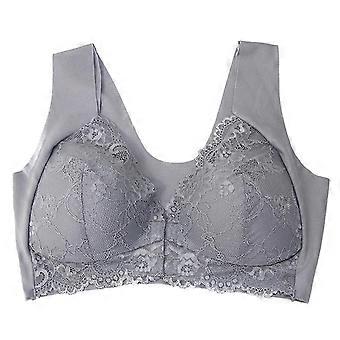 Front Closure Bra With Floral Lace Lift Stretch 5d Shaping Seamless Bra Push Up Full Coverage Underwear For Big Cup-ZZY