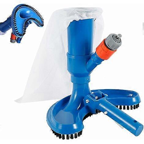 Automatic pool mini jet hoover with portable quick-clean head, with brush and hose connection, vacuum cleaning accessories