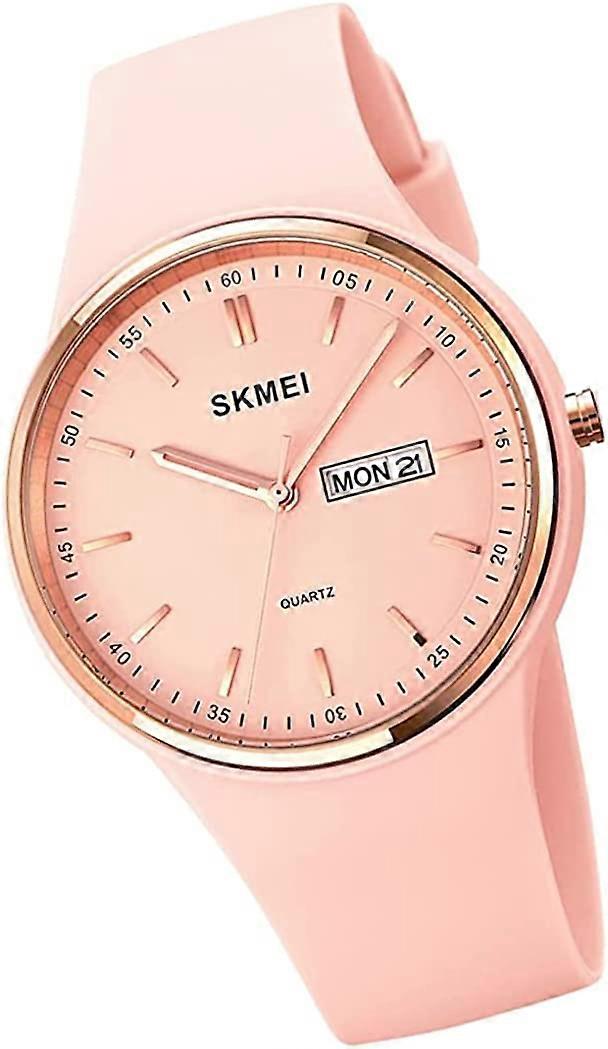 Watches for Young Women Lady Silicone Band Big Face Large Waterproof Fashion Sports Casual Simple Style Quartz Analog Day Date Girls Gift White/Blue/P
