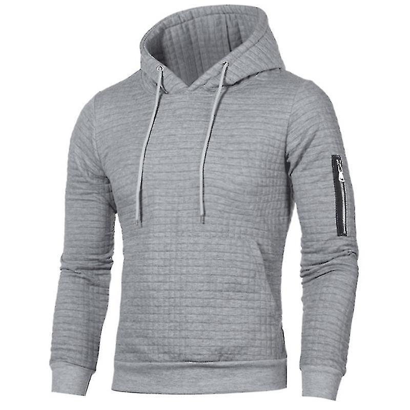 Herre Grid Hættetrøjer Pullover Sweatshirt Vinter Jumper Toppe