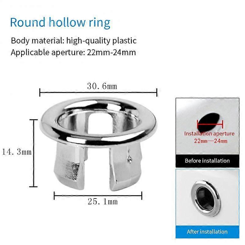 Bath Sink Round Ring Overflow Cover Spare Sink Basin Cap Plastic Tidy Trim Bathroom Ceramic Basin Ceramic Pots Overflow RingCraft Pipe Cleaners