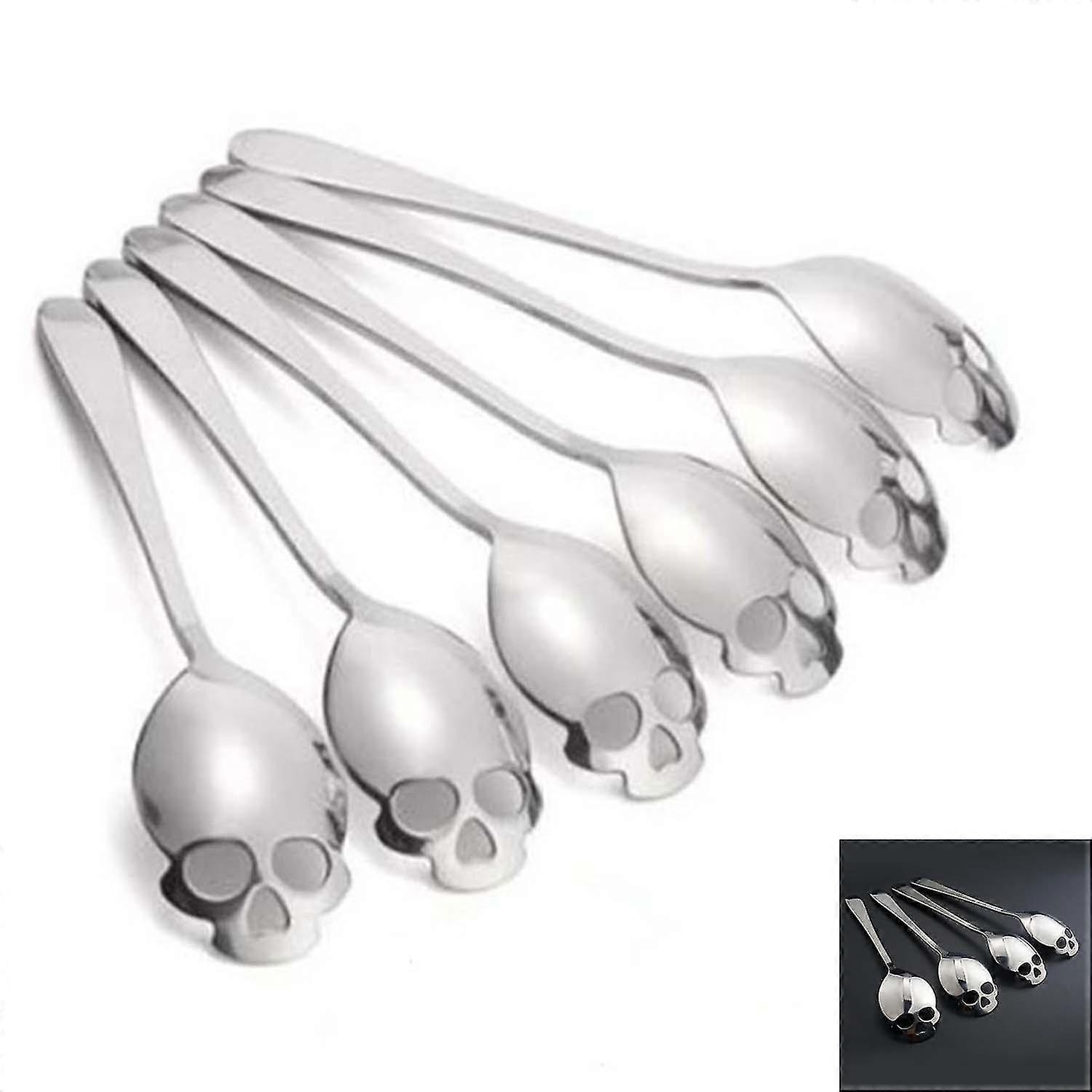 1pcs Creative Tableware Stainless Steel Skeleton Spoon
