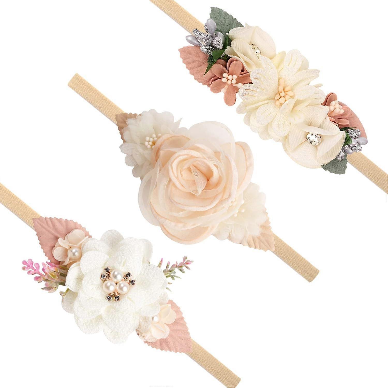 Soft Elastic Flower Crown Headbands