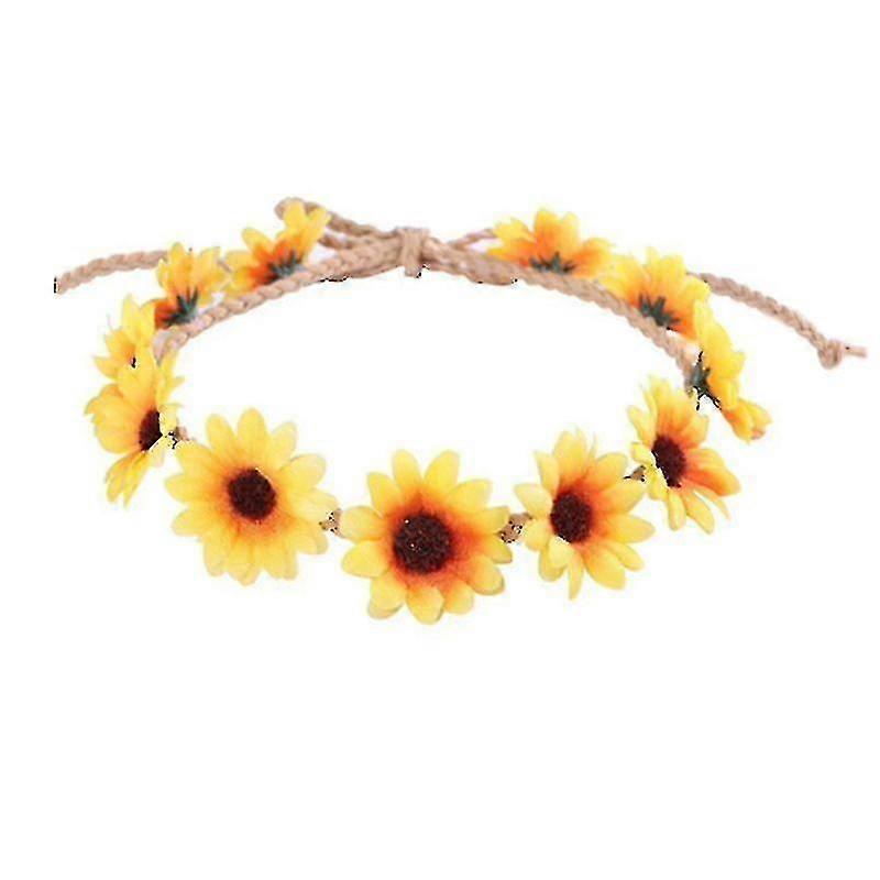 Floral Wreath Braided Daisy Headband