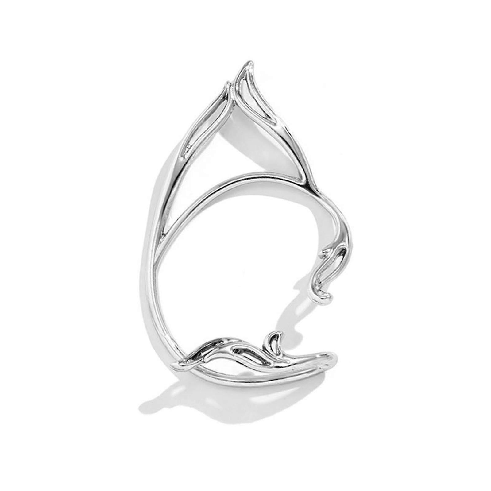 Gothic Elf Earcuffs Non Piercing Cartilage Climber Ear Wrapped Stud Earrings