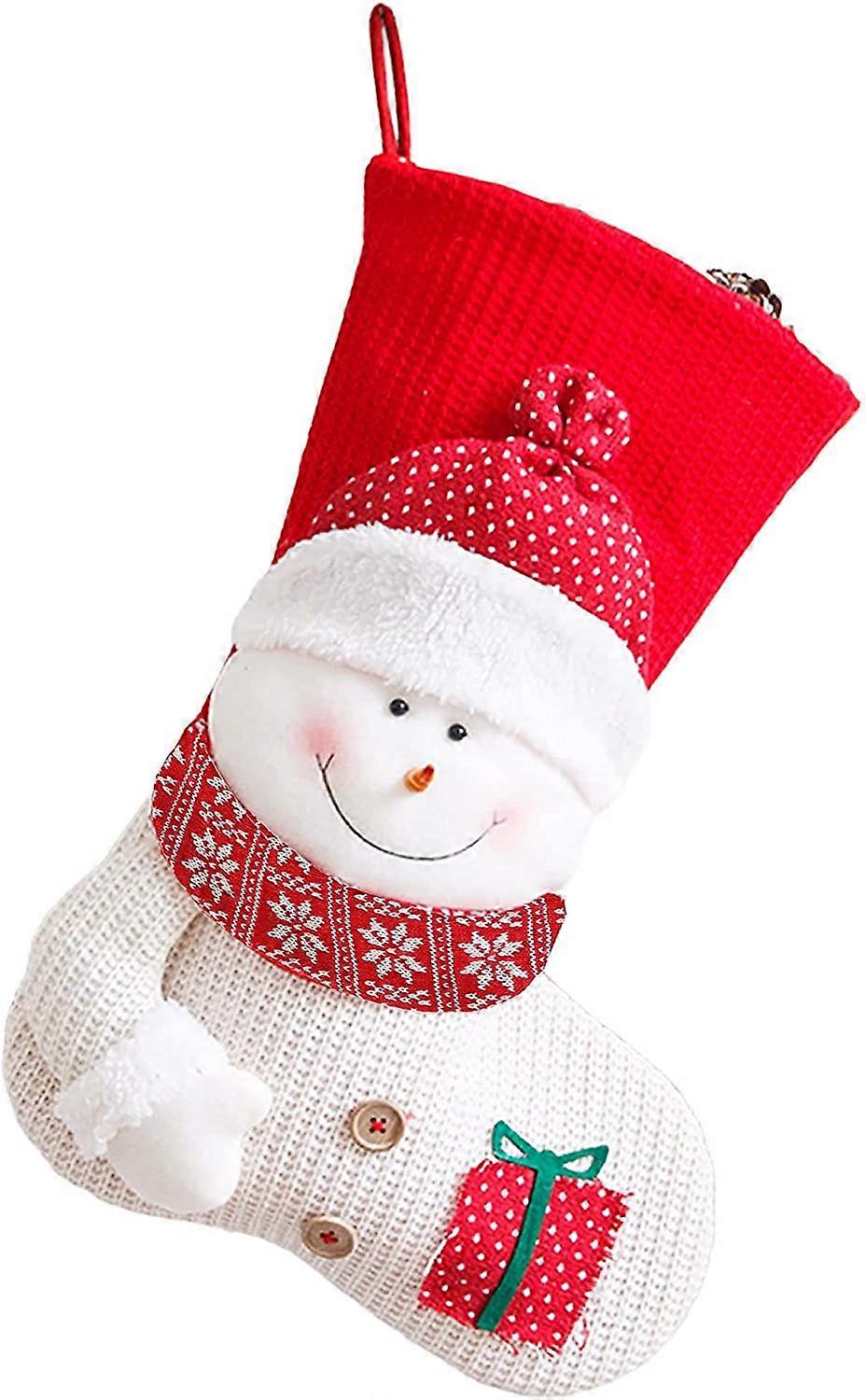 Christmas Stocking Large 3D Santa Reindeer Snowman Stocking