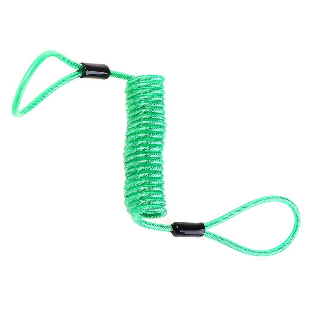 Motorcycle Disc Lock Cable Security Reminder Bicycle Helmet Warning Spring Wire