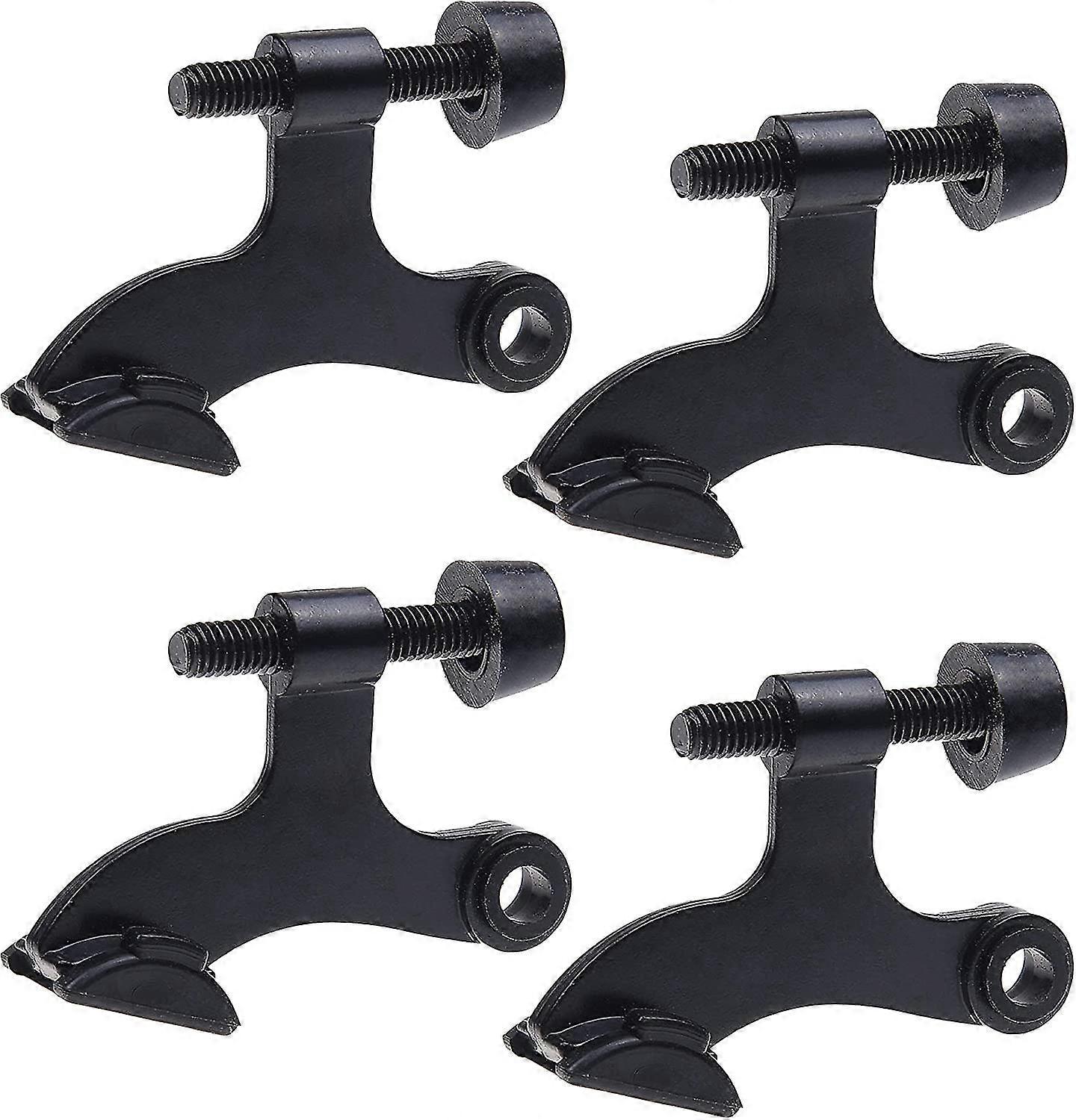 4x Black Hinge Pin Door Stops - With Bumper Guard Caps - Easy To Install - Prevents Damage To Walls And Doors - Sturdy And Adjustable