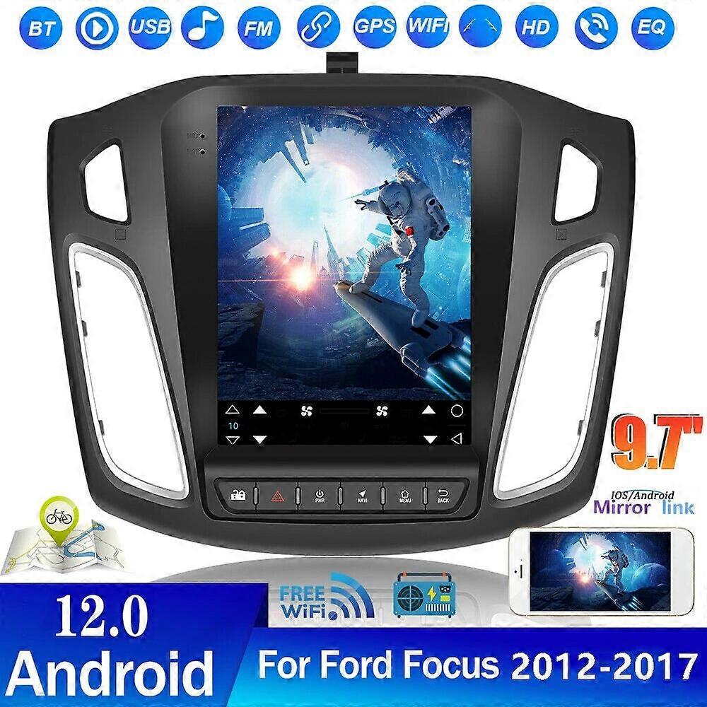 9.7 "Vertical Tesla estilo 2 Din Android 12.0 Rádio Estéreo Do Carro Para Ford Focus 2012-2017 GPS MP5 Touch Screen Multimedia player