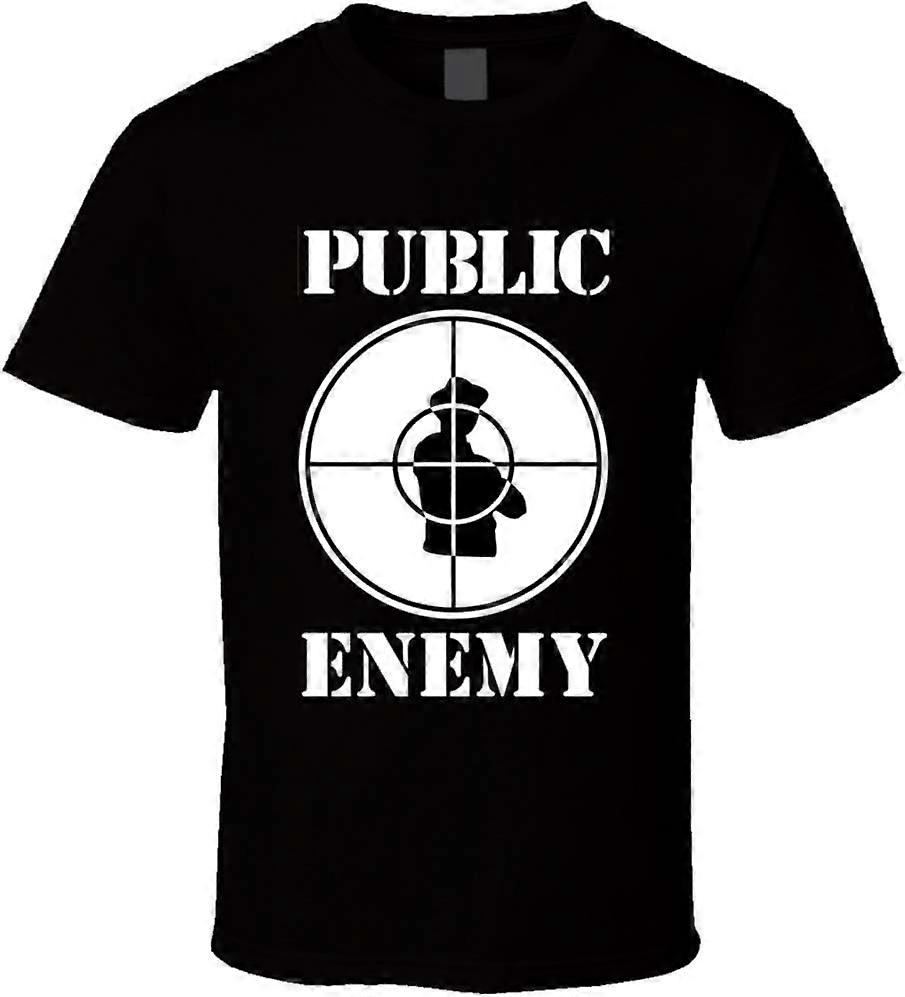 Public Enemy Logo Tričko Černá