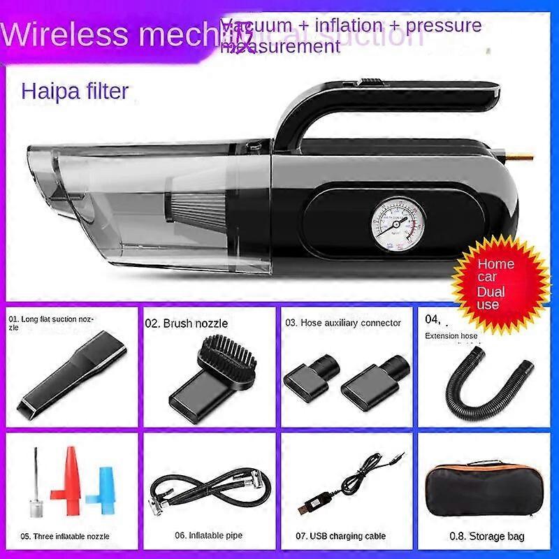 Vehicle-mounted Air Pump Plus Vacuum Cleaner All-in-one Wireless Portable Tire Electric Car with Dual-purpose Tires