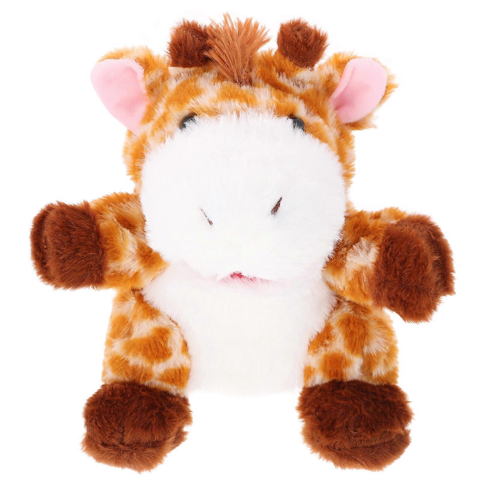 Storytelling Plush Hand Puppet Interactive Giraffe Hand Puppet Cartoon Plush Animal Hand Puppet