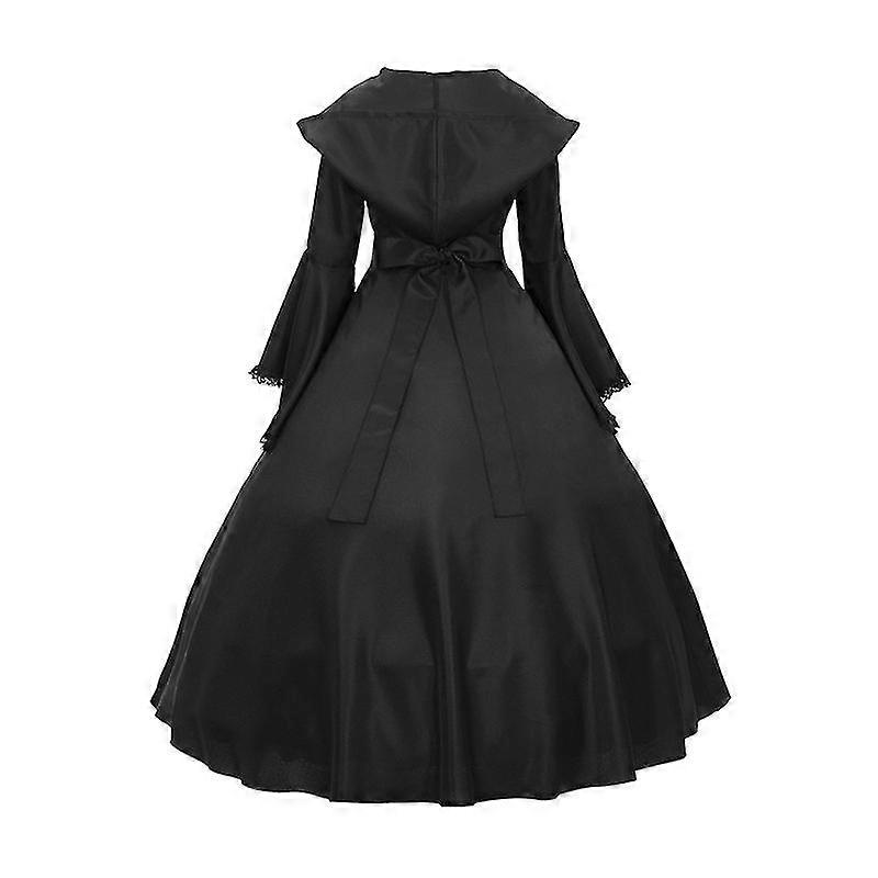 Halloween femei rochie medievală retro gotic plus dimensiune clopot mânecă scena petrecere rochie