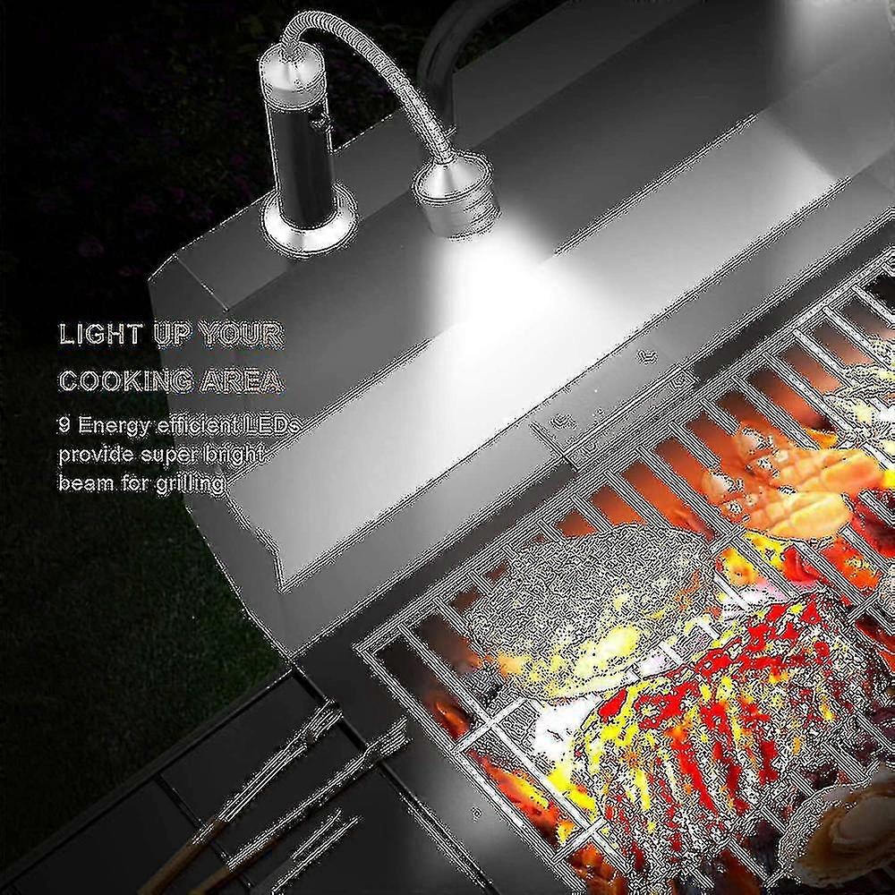 2pcs Grill Light, Magnetic Grill Lamp On Both Sides, 9 Leds Bbq Light