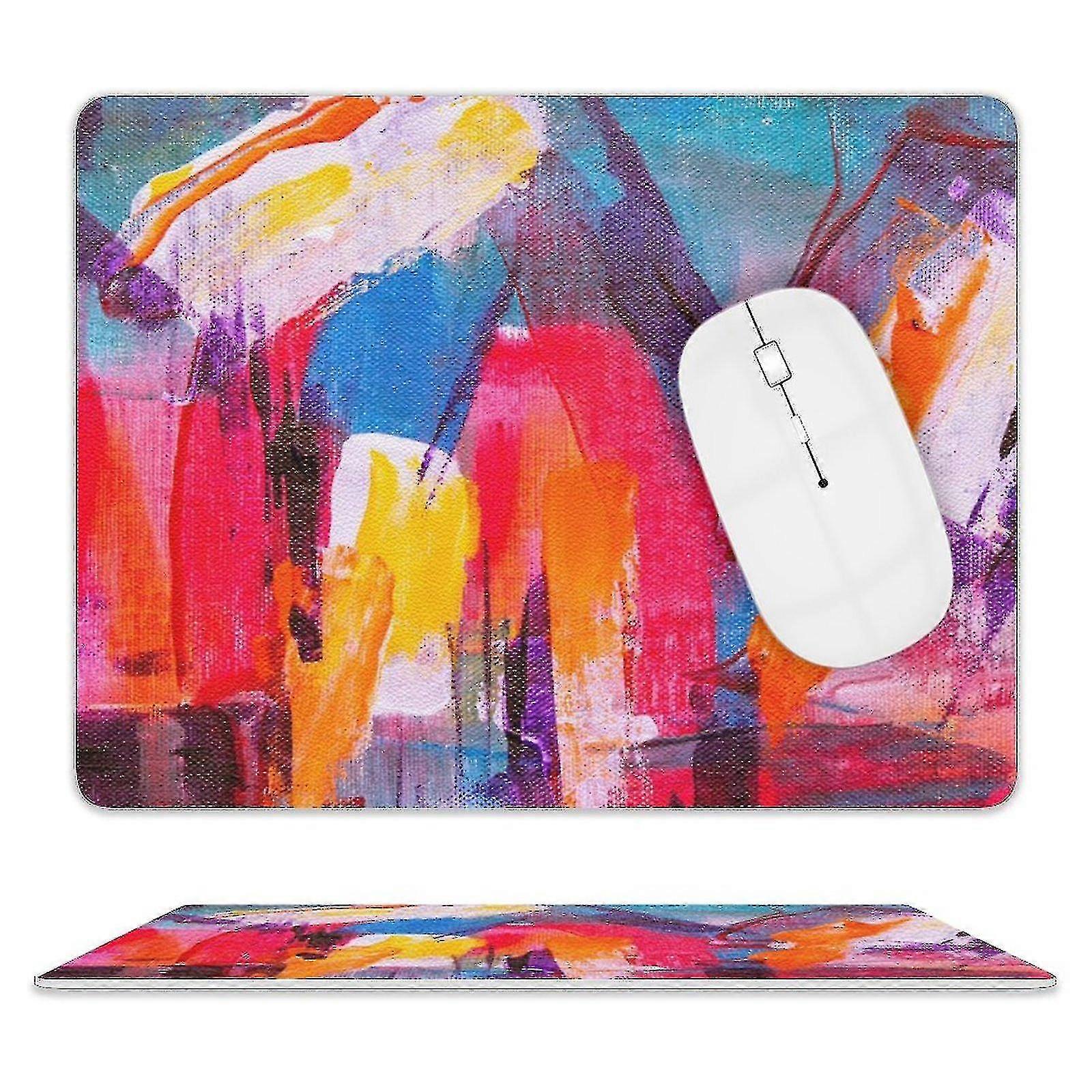 Pink Paint Print Mouse Pad