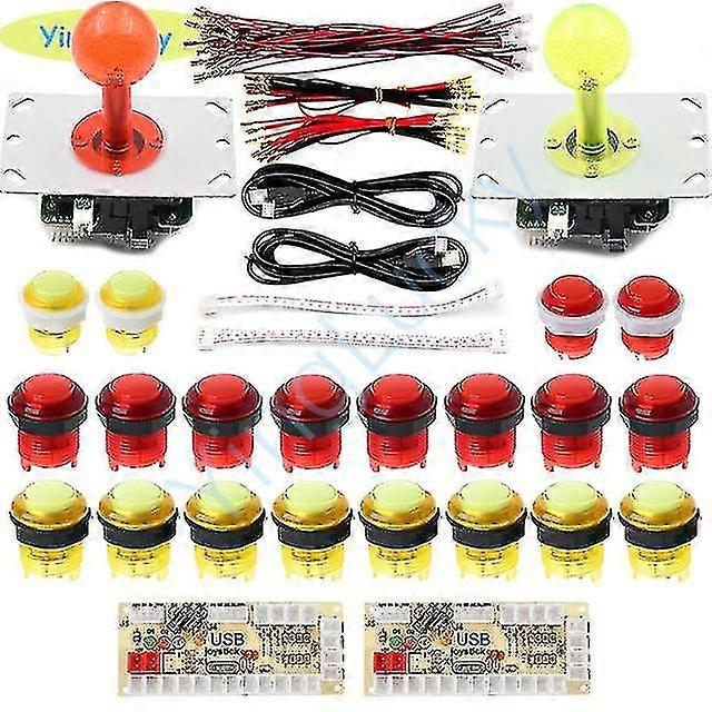 Naiwang 2 Players Joysticks Kit With Led Arcade Joystick 5v Led Buttons Usb Code Control Board For Game Console