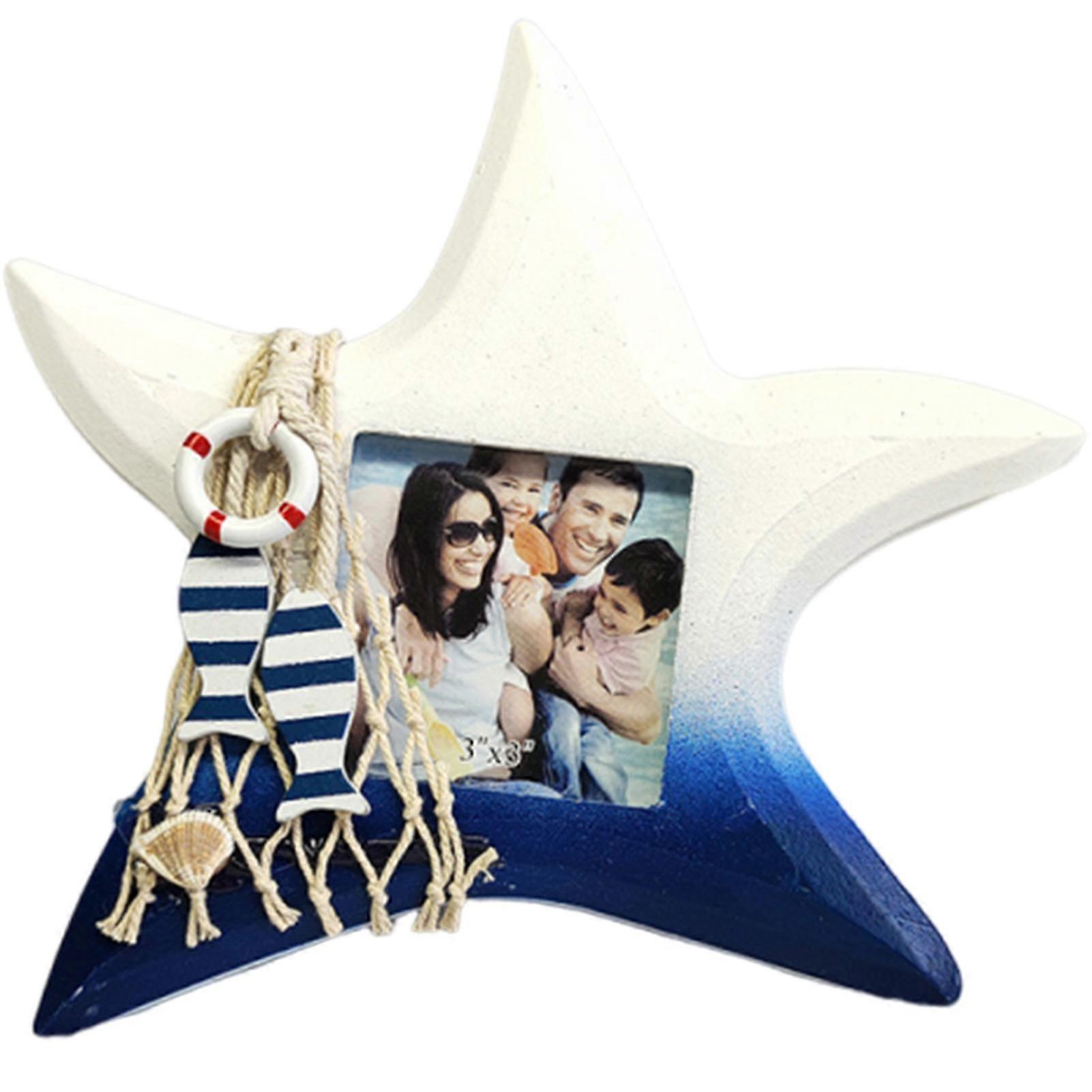 Mediterranean Style Picture Frame Hand-made Unique Mini Photo Frame Desktop Decor for Home Study Room