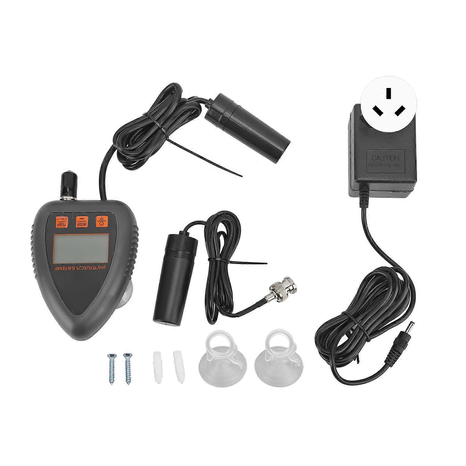 Water Quality Tester Accurate Digital Water Tester PH EC TDS SG TEMP 5 in 1 Water Test Meter for Hydroponics Aquariums AU Plug 230V