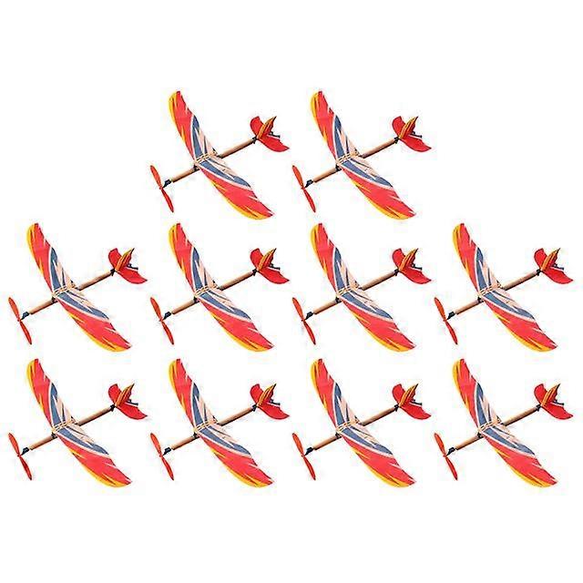 Fighter Glider Planes Model Handmade Airplane Toy Aircraft Toys Rubber Band Powered Plastic