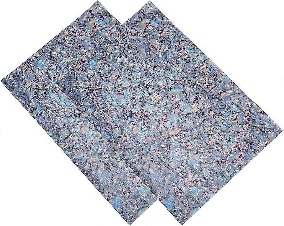 11.8x7.87 inch 2Pcs Abalone Shell Sticker Abalone Veneer Sheets Medium Slate Blue PVC Stickers Imitation Shells Stickers for Inlay Project Craft Handm
