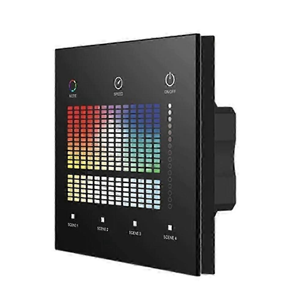 Wall Mounted Smart Panel Remote Cct Dimmer Panel Led Smart Dimming Control For Smart Home Black