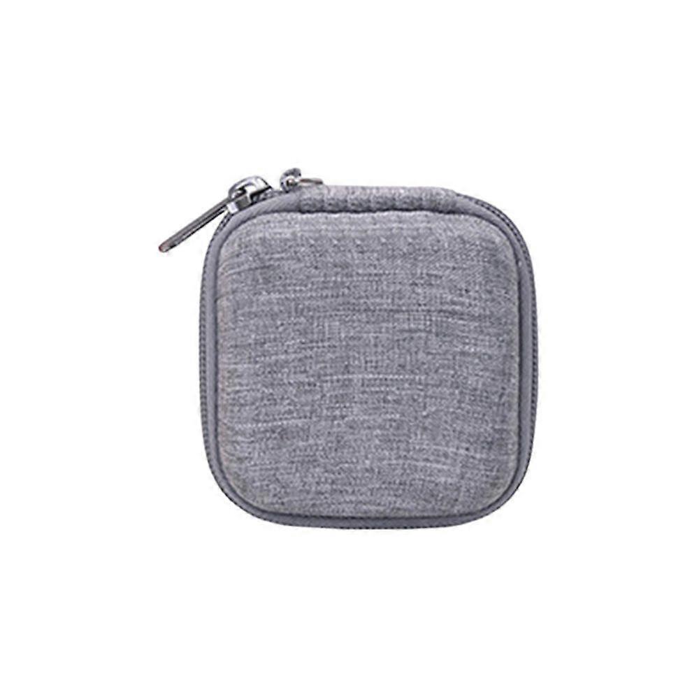 Wireless Charger Storage Bag with Mesh Pocket Zipper Closure Large Capacity Hard-Shell Design Impact Resistant Earphone Case Storage Organizer