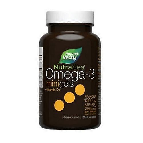NutraSea NutraSea+D Omega-3 Mini Gels Fresh Mint, 120 Softgels