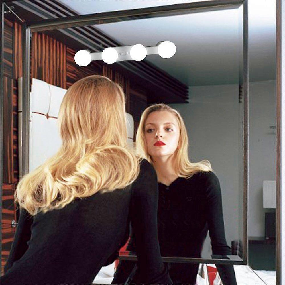 Vanity Mirror Lights, Make Up Light with 4 dimmable LEDBulbs , Adjustable Color Brightness, USB Powered