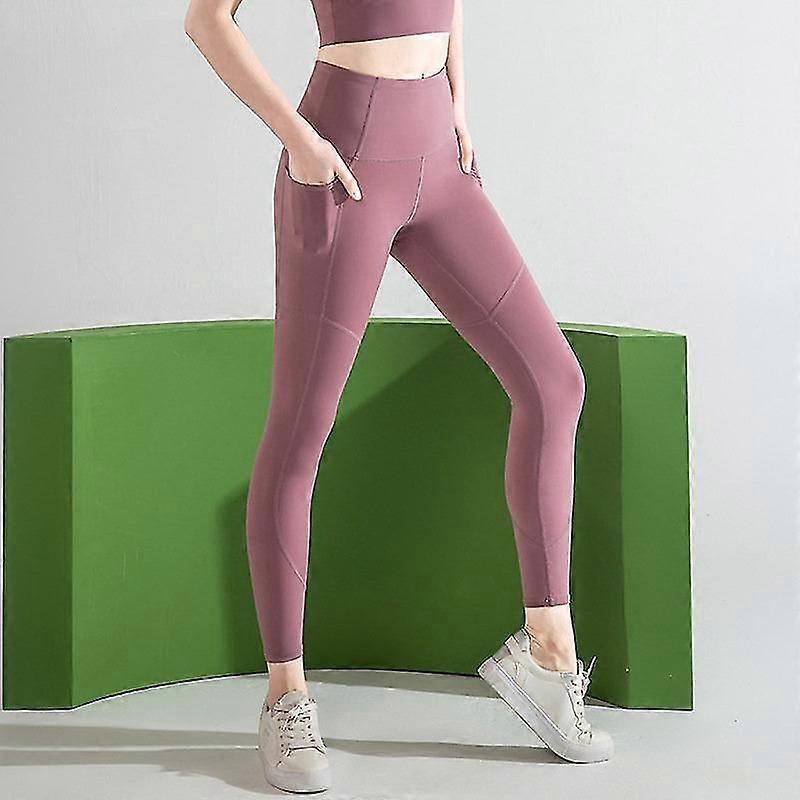 Naisten taskuompeleet joogahousut, tiukat urheiluhousut