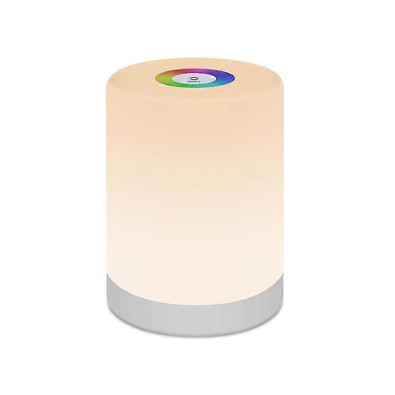 Night Light,led Touch Control Chargeable Smart Bedside Table Lamp,rgb Color Changing Modes For Baby Kids Bedroom,office,camping1pcswhite