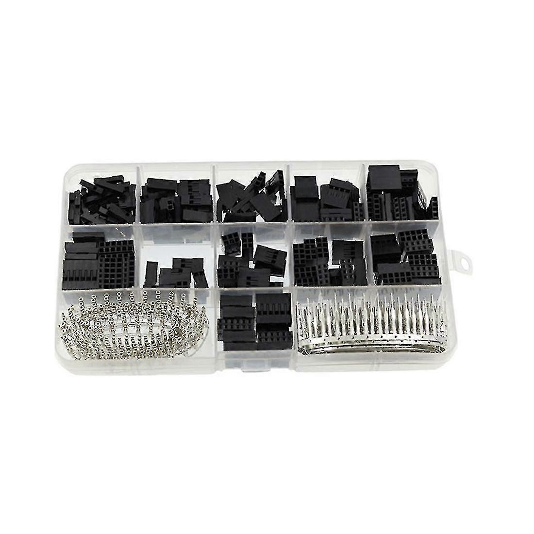 620pcs Dupont Connector 2.54mm, Male+female Pin Terminal Connector