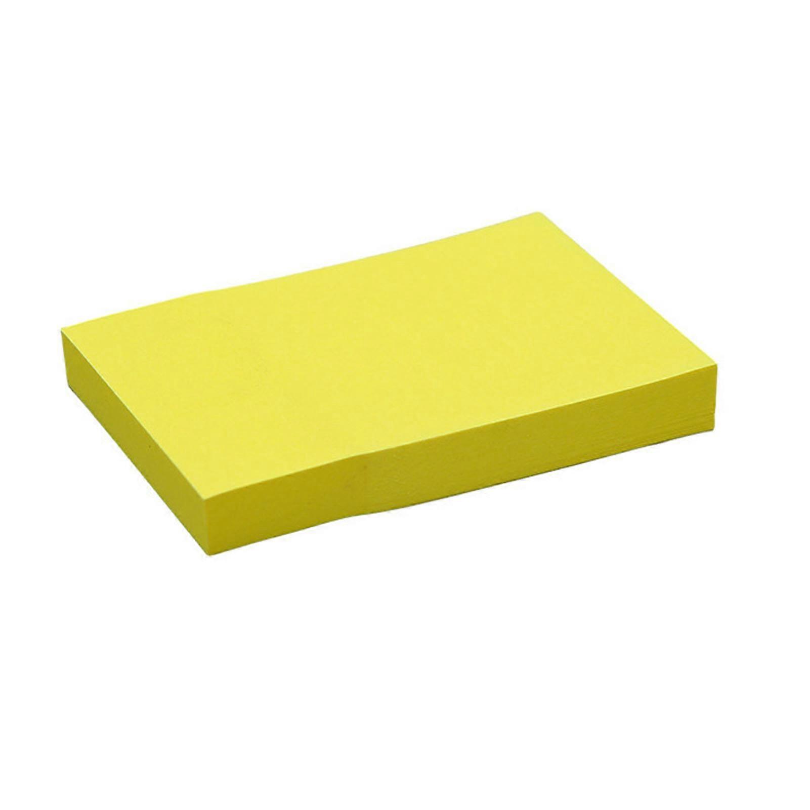 1 Pack 100 Sheets Sticky Notes Self Adhesive Paper Page Makers Memo Index Reminder Tabs for Home and Office Use 76x50mm Fluorescent Type Yellow