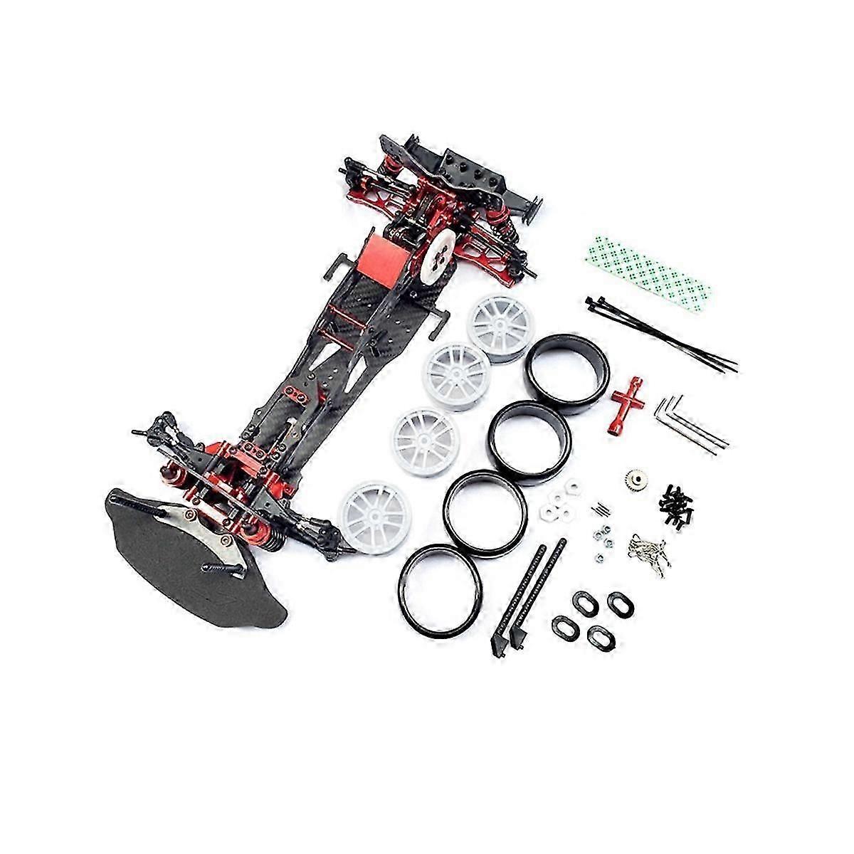 For 1/10 Electric Remote Control Rear-Drive Drift Model Car Carbon Fiber Metal Frame and Upgraded A