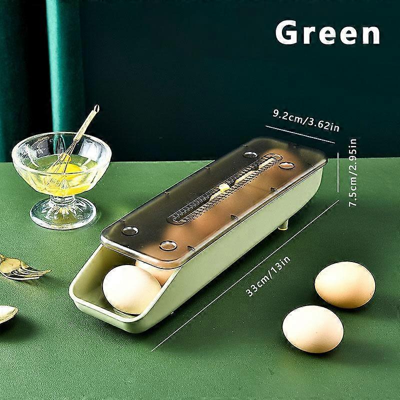 Automatic Rolling Egg Storage Box Plastic Storage Container Kitchen Fridge Storage Organization Eggs Holder Basket Tray MYY