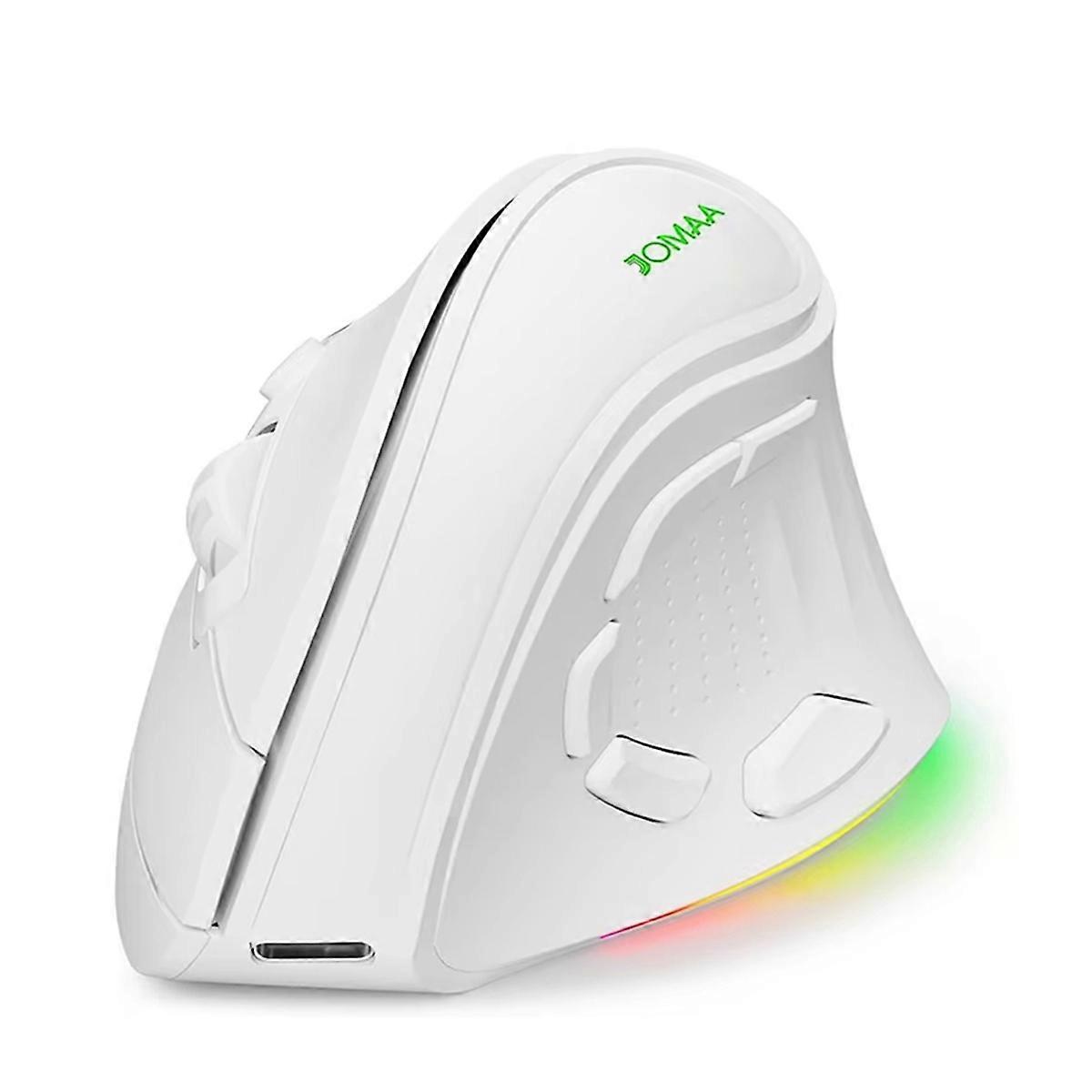 2.4G Wireless Game Mouse Ergonomic Mouse with RGB Backlit 4000 DPI BT Dual Modes Rechargeable Mous