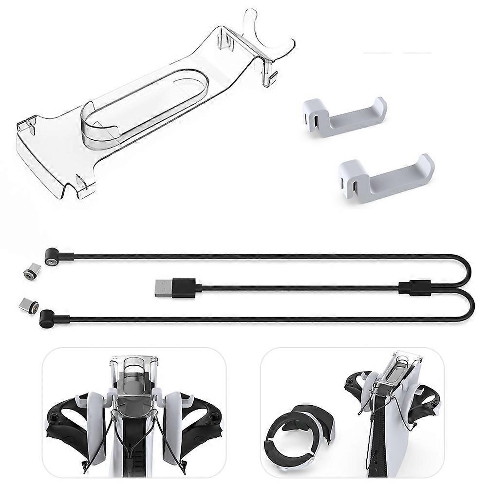 DOBE TP5-2523 For PS5/VR2 VR Handle Bracket Headphone Hanger with 2-in-1 Type-C Charging Cable