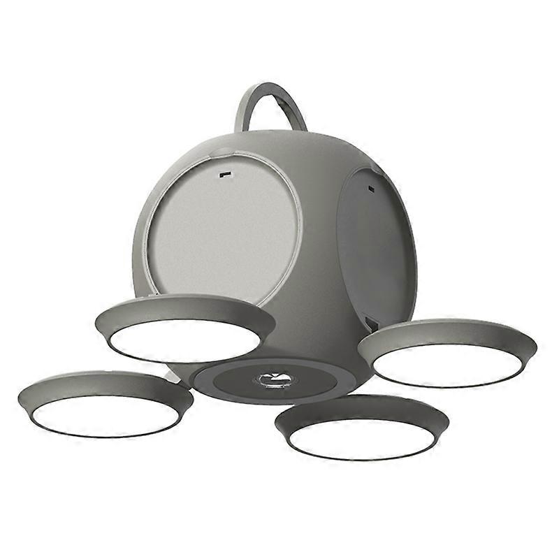 HX-123 Outdoor Camping Light Multi-Function Handheld Flashlight Portable Folding Night Light-Grey